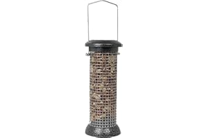 DIVCHI Peanut Feeder For Birds Hanging Bird Feeders Easy To Clean Durable Birdfeeder With Mesh For Feeding Suet Nibbles And Sprinkles (Medium)
