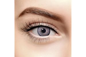 Chromaview Lentilles De Contact Colorées Grises Platines Trois Tons (90 Jours) - Sans Correction