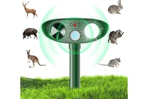LOVE BEGANS Repellente per Gatti, Ultrasound Repellente Piccioni, Ultrasonico Solare Alimentato Animale Deterrente per Giardino Uccelli, Cani, Gatti, Topi, Volpi