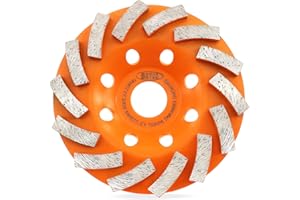 Mole diamantate da 115 mm, BGTEC 14 segmenti Turbo Row Mola a tazza per smerigliatrice lucidatura e pulizia marmo calcestruzzo muratura, 1pc