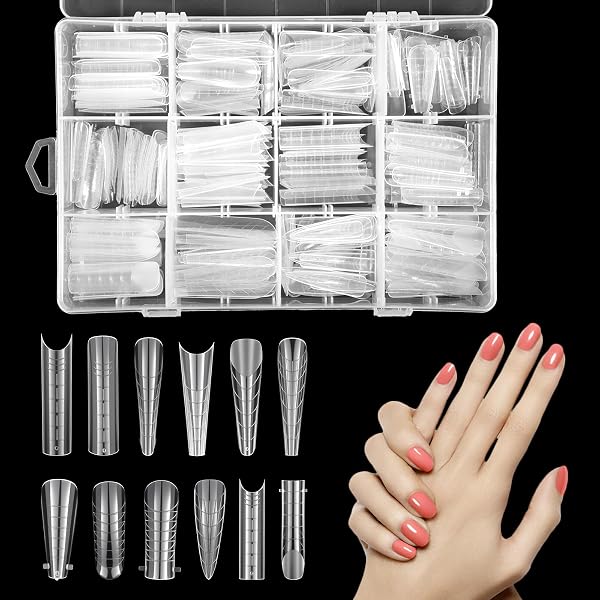 120 Stück Stiletto Nagelformen – 12 Größen Mit Skala Für Acryl & UV-Gel, Wiederverwendbar & Einfach Zu Handhaben