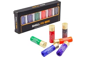 Zhongren Airsoft Shotgun Granate 15 Cartuccia Shotgun 6MM BB Plastica Shotgun Replacement Shell Magazine 6 Pack Compatibile con Cyma Double Eagle Tokyo Marui M870 Shotgun