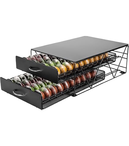 Support Adhésif Pour Capsules Café - Rangement DIY Mural Ou Sous Placard | Compatible Nespresso, Dolce Gusto...