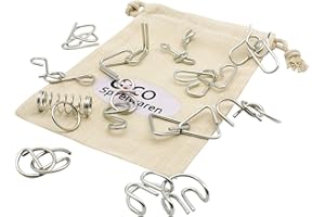 GICO Metallpuzzle Geduldspiel Metallpuzzle Knobelspiel für Erwachsene - knifflige Tricks Aller Art - Diverse Modelle (Mini)