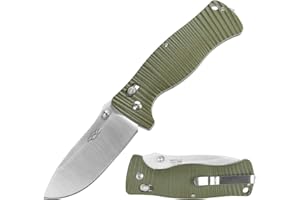 Ganzo Nóż G720 Kolor uchwytu: zielony - Długość ostrza: 9 cm - Rodzaj zamknięcia: G-Lock - Ostrze ze stali nierdzewnej 440C