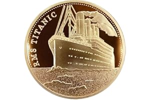 Hotaden 1pc Pièce commémorative Titanic Incident Collect BTC Bitcoin Arts Cadeaux Décoration Or 40mm Metal Suspendu Classique Anniversaire