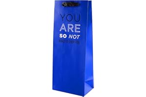 Hallmark Borsa per bottiglie multiuso – Design blu divertente, borsa blu contemporanea