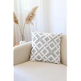 HAMUR Jakarlı Kırlent 43x43 cm Mila Gri
