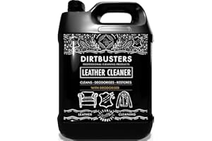 Dirtbusters Leather Cleaner Restorer & Deodoriser 3-in-1, Powerful Pro Formula To Clean Revive & Remove Odour, pH Neutral (5L)