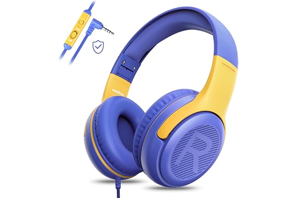awatrue Casque Audio Enfant Filaire - Confortable et Durable, Idéal pour l'École et Le Travail, Cadeau Parfait pour Enfants, Fils, Filles - Son de Haute Qualité et Expérience d'Écoute Sécurisée