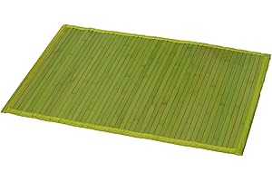 TENDANCE Alfombra de bambú (50 x 80 cm), Color marrón, bambú, Verde, 50 x 80 cm