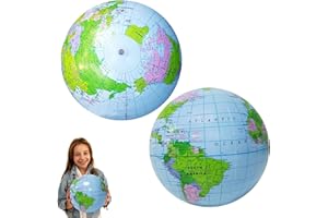 XIANSHI 2 Stück Wasserball,Globus Aufblasbar,Wasserball Aufblasbar,Ball Aufblasbarer,Wasserbälle Aufblasbares Beach Fussball,Aufblasbar Balls,für Schwimmbad Schwimmball Strandball,Wasserballons 30cm