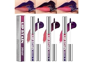 Mrettick 3PCS Lip Liner, Peel Off Lip Liner Tattoo, Peel Off Lippenstift, lang anhaltender Lippenfleck Peel Off, angereichert mit Hyaluronsäure & Vitamin E, Make-up Geschenk für Frauen (#1, M)