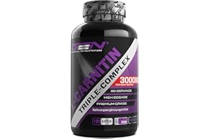 GEN GERMAN ELITE NUTRITION L-Carnitine Triple Complex - 3000 mg per Daily Serving - Premium: Complex of Acetyl-l-carnitine, L-Carnitine Tartrate & Carnitine Fumarate - 120 Capsules - High Dose - Vegan