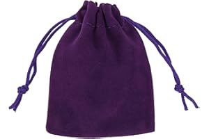 WedDecor Pack of 10 Velvet Bags with Drawstring Soft Durable Reusable Pouch with Drawstrings for Keeping Jewelry Gifts Bags Wedding Rings Christmas Candy (Purple, 7cm x 9cm)