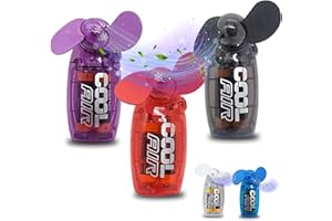 Fabulouz Handheld Fan| Portable Battery Operated Mini Cooling Fans| Small Desk Car Cooling Pocket Hand Fans| Quiet Air Travel Supplies Neck Silent Folding Fan| Holiday Essentials Gift Pack of 3