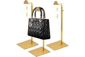 Royxen handväsksställ, 3-pack, rostfritt stål med justerbar höjd, väskdisplay, guld.