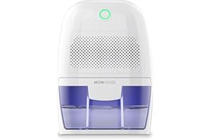 MONHOUSE Deshumidificateur 600 Ml Absorbeur D humidite Portable - Mini Deshumidificateur D air Pour La Maison, La Chambre A Coucher, La Voiture, Le Bureau - Demoulant electrique - Blanc Et Pourpre