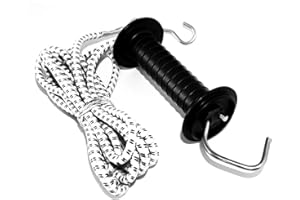 AGRITRADE AK 3m LONG ELECTRIC FENCE ELASTIC ROPE GATE KIT - COIL GATE FOR HORSE 040 - It Creates a Visible and Safe Fence Gate - Robust Handle Case - Agricultural Equipment