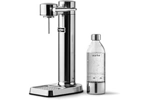 Aarke Carbonator 3, Sparkling Water Maker with Water BPA free PET Bottle, Steel Finish