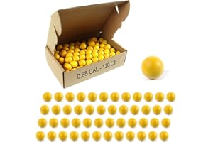 DSOAR Pelota de Goma Paintball Calibre .68 Paintballs Blandos de Entrenamiento Reutilizables Practica Paintballs, 120 PCS 3 Colores