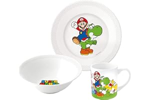 ‎NINTENDO Nintendo Super Mario Frühstücksset (Schale, Tasse, Teller)/exklusiv joojee 12285 Weiß