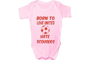 Print4U Love United Hate Scousers ~ Babygrow~Babies Gift Boy/Girl Vest Babies Clothing 0-3 pink