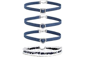 MILAKOO 6/8/10 Piezas Collar Crew Collares Victorianos Collares Crew de Encaje