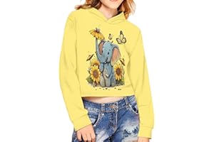 Showudesigns Crop Tops for Girls 5-14 Years Kawaii Sweatshirts Teens Pullover
