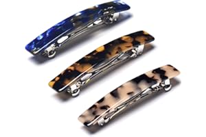 ‎FSMILING 3 Stück Haarspange Damen Französische Haarspange Klein Haarspangen Damen Dünnes Haar Automatische Schildpatt Haarspange Clips Mittel Für Frauen