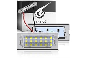 ‎TECTICO TECTICO LED Kennzeichenbeleuchtung SMD Ultra Weiß Heller Canbus Kompatibel mit BMW E53 X5 E83 X3 Nummernschildbeleuchtung, 2 Stück