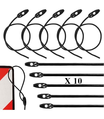 Corde Elastiche Per Teloni - 10 Pezzi Da 50cm Con Ganci Per Fissaggio - Foto 9