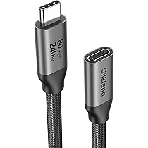 USB4-kabel, met Thunderbolt 4-kabel, 240 W oplaadkabel, 40 Gbps datakabel, 8K @ 60Hz HDR, USB C naar USB C-kabel, 90 graden voor hub, Dock MacBook, M2, M3, SSD (90 graden USB4 40G