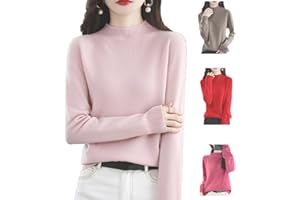TENCIPEDA Cashmere Sweaters for Women,2024 New Cashmere Long Sleeve Sweaters Crew Neck Solid Pullover Jumpers Tops