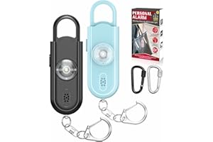 EARGRACE Personal Alarm for Women, 130 dB Reusable Loud Siren Song Emergency Security Alarm Keychain with Strobe LED Light, Small Personal Sound Safety Alarm for Women, Men, Kids, Elderly