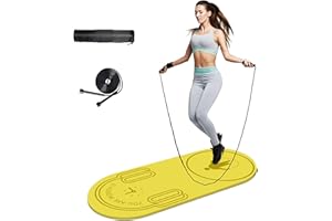 LaiEr Tapis de corde à sauter, tapis d'exercice de fitness, protection des genoux, absorption des chocs, tapis de corde à sauter, antidérapant, pour la maison et la salle de sport (140 x 62 x 8 mm)