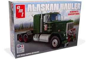 AMT Ertl-1/25 Kenworth Alaskan Hauler Modellino di Kit, Multicolore, Large, AMT1339