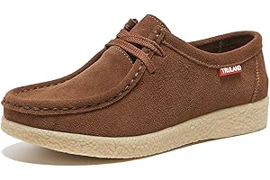 TRULAND Chaussures Femme Wallabees - Derby à Lacets, Cuir Suède