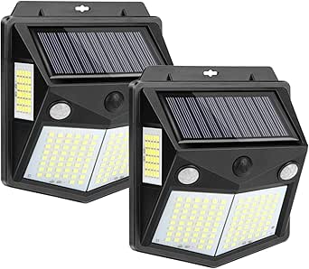 Kaulsoue 160 Led Solar Security Lights Outdoor Motion Sensor 2 Sensors Outside Waterproof Solar Powered Wall Lights For Garden Front Door Yard Fence Deck 2 Pack Amazon Co Uk Lighting