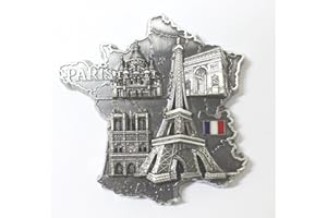 AKER Magnet Aimant frigo G194AN Couleur ancienne7x7x1,5CM Souvenir France Paris métal Cadeaux