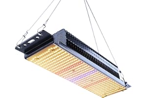 QIANYAN 500W Vollspektrum LED Pflanzenlampe, Wärmeres Weiß LED Wachstumslampen, Upgrade PPFD 800 μmol/s/㎡ Grow Light für Zimmerpflanzen Sämling Garten Blumen