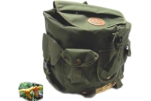 RA SPORT Mochila verde para recoger setas. Dimensiones: 40 x 35 cm. La solución perfecta para los amantes de los hongos, Verde, Medium