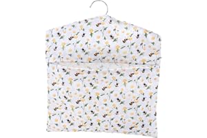 TSLBW Peg Bag Clothespin Storage Bag Pegs for Washing Line with Bag Reusable Washable Hanging Pegs and Peg Bag 30 x 25 cm Peg Basket for Washing Line Indoor Outdoor (Daisy)