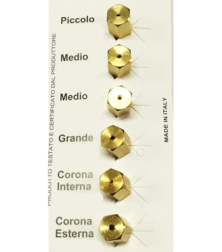 Set Di 5 Ugelli Per Getto Gas GPL Da 0,5 Mm – Compatibili Con Bruciatori E Fornelli A Gas
