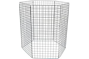 P Dot Wolf 500L Large Bin, Wire Mesh Round Compost Bin, Heavy Duty Bin Construction - Garden Compost Bins, Compost Bin Outdoor - Eco Garden Leaf Composter, Converter Eco Recycling - 1m H x 90cm D