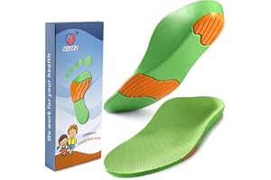 ‎AILAKA Ailaka Orthopädische Einlegesohlen Kinder, Orthopädische Schuheinlagen Kinder für Plattfüße,Fersensporn,Plantar Fasziitis,Metatarsalgie Grün