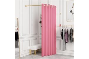 CLXRZM Cabine D'Essayage, Portable Magasin Vêtements Vestiaire, Forme De C Rail Montage Mural Dressing pour Centre Commercial, Bureau Et Chambre, 3 Couleurs