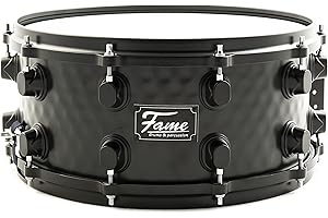 Fame FSS-65 Hammered Black Steel Snare 14"x6,5" - Caisse claire