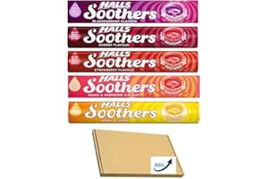 BBL BADA BUSINESS LIMITED Soothers Sweets Mint With Real Fruit Juice 45 G | Pack Of 5 |Blackcurrant, Cherry, Strawberry, Peach & Raspberry, Honey & Lemon | Choose Yours (Mix)