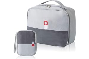 Medicinsk väska, 2-pack, första hjälpen-kit, första hjälpen-väska, vattentät nödväska, stor volym, medicinförvaring, bärbar medicinväska, första hjälpen-kit, hem